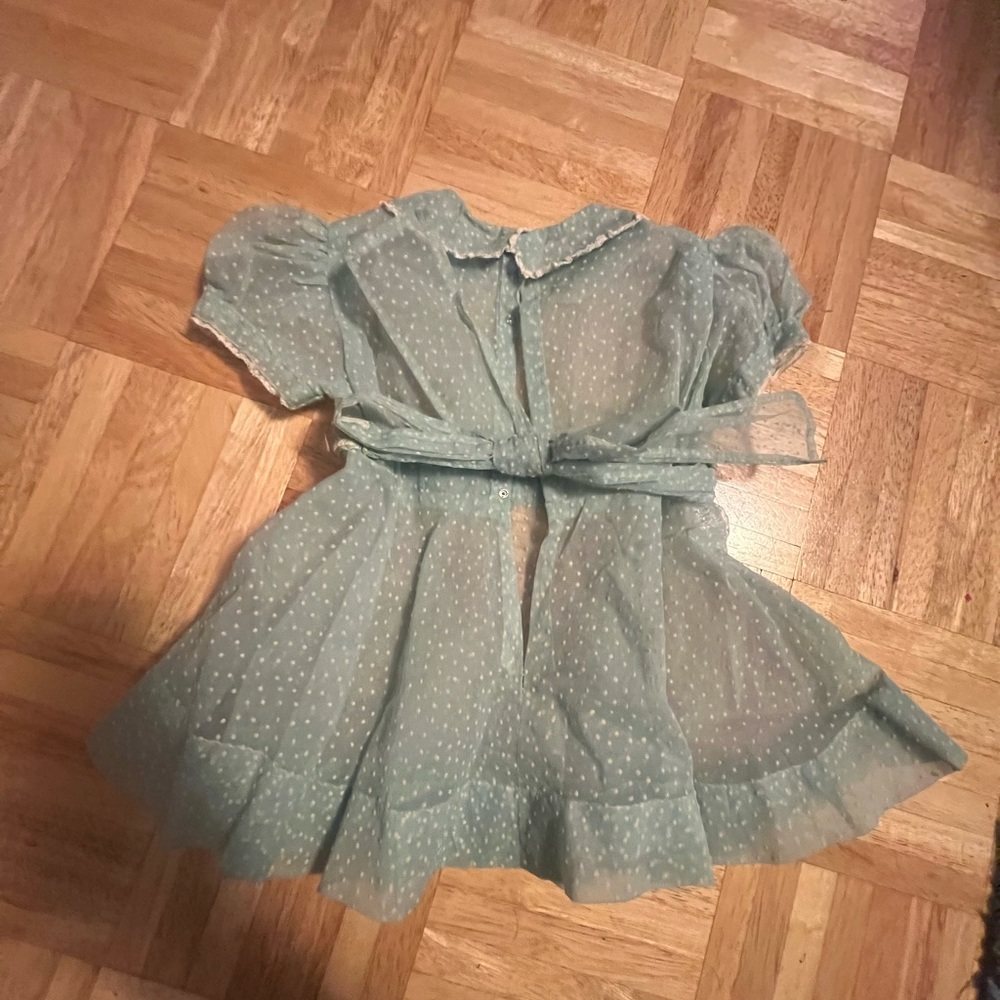 1950’s sheer blue baby dress. Fits like 12 months